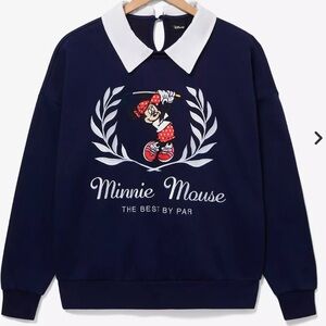 Navy Minnie Mouse Sweatshirt with White Collar